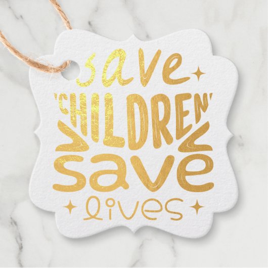 Rett Kinder, Rett Leben Geschenkanhänger (Vorderseite)