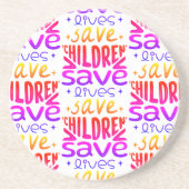 Rett Kinder, Rett Leben Getränkeuntersetzer (Vorne)