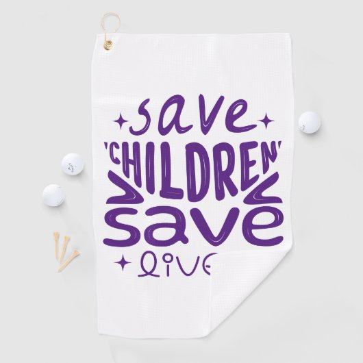 Rett Kinder, Rett Leben Golfhandtuch (Insitu)