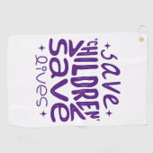 Rett Kinder, Rett Leben Golfhandtuch (Horizontal)