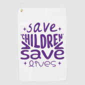 Rett Kinder, Rett Leben Golfhandtuch (Vorderseite)