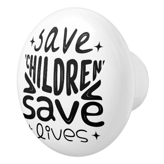 Rett Kinder, Rett Leben Keramikknauf (Rechts)