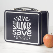 Rett Kinder, Rett Leben Metall Brotdose (Beispiel)