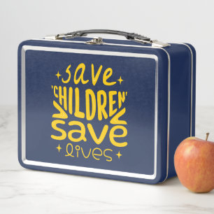 Rett Kinder, Rett Leben Metall Brotdose