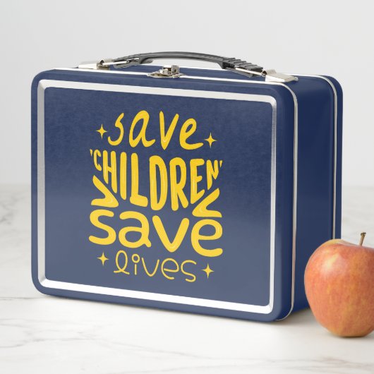 Rett Kinder, Rett Leben Metall Brotdose (Beispiel)