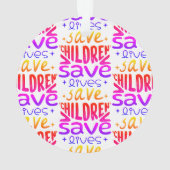 Rett Kinder, Rett Leben Ornament (Rückseite)