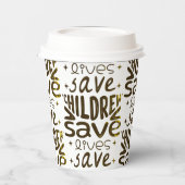 Rett Kinder, Rett Leben Pappbecher (Links)