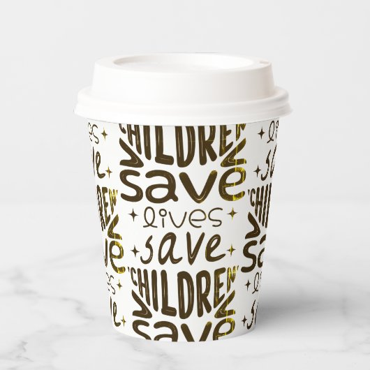 Rett Kinder, Rett Leben Pappbecher (Vorderseite)