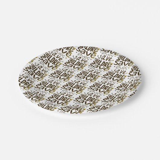 Rett Kinder, Rett Leben Pappteller (Schrägansicht)