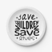 Rett Kinder, Rett Leben Pappteller (Vorderseite)