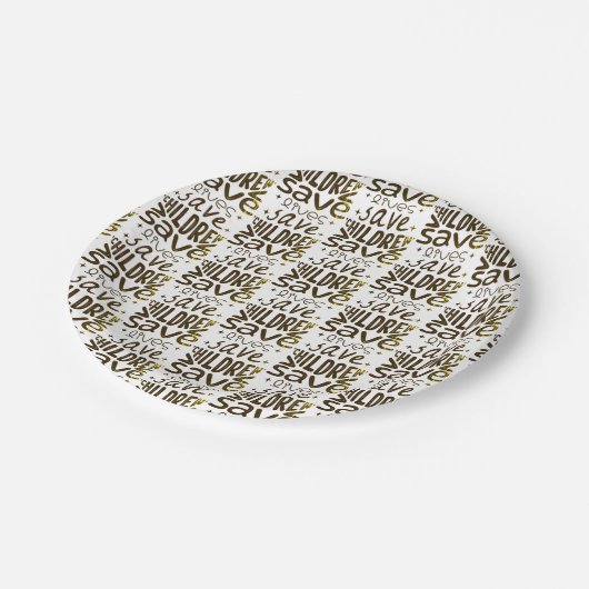 Rett Kinder, Rett Leben Pappteller (Schrägansicht)