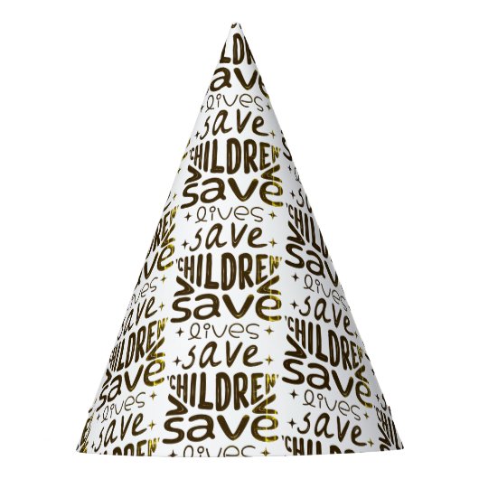 Rett Kinder, Rett Leben Partyhütchen (Vorderseite)