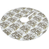 Rett Kinder, Rett Leben Polyester Weihnachtsbaumdecke (Schrägansicht)