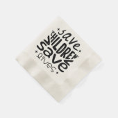 Rett Kinder, Rett Leben Serviette (Ecke)