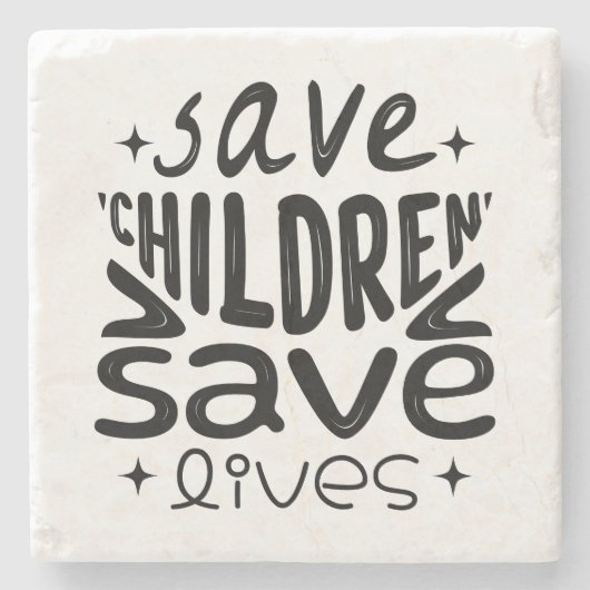 Rett Kinder, Rett Leben Steinuntersetzer (Vorderseite)