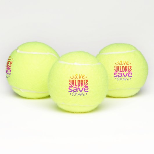 Rett Kinder, Rett Leben Tennisbälle (Multi)