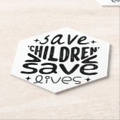 Rett Kinder, Rett Leben Untersetzer (angewinkelt)