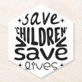 Rett Kinder, Rett Leben Untersetzer (Vorderseite)