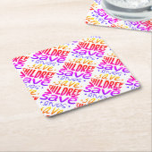 Rett Kinder, Rett Leben Untersetzer (angewinkelt)