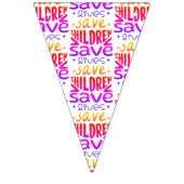 Rett Kinder, Rett Leben Wimpelkette (Dritte Fahne)