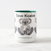 Rett KOALAS - Gefährdete Tiere - Wildtiere - Natur Zweifarbige Tasse (Mittel)