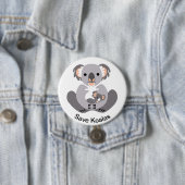 Rett KOALAS - gefährdete Tiergrafik Button (Beispiel)
