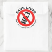 Rett Leben sprich nicht. Text nicht. Fahren Sie ei Runder Aufkleber (Tasche)