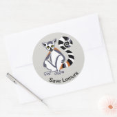 Rett LEMURS - Natur - Wildnis - Madagaskar Runder Aufkleber (Umschlag)