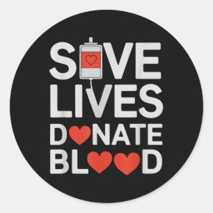 Rett Lives spenden Blood Funny Sprichwort Blutspen Runder Aufkleber