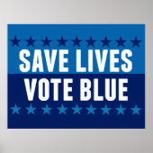 Rett Lives Vote Blue Poster (Vorne)