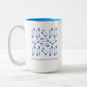 Rett Löffel heute! Zweifarbige Tasse (Links)