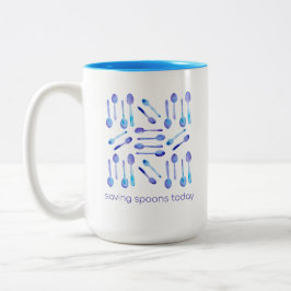 Rett Löffel heute! Zweifarbige Tasse