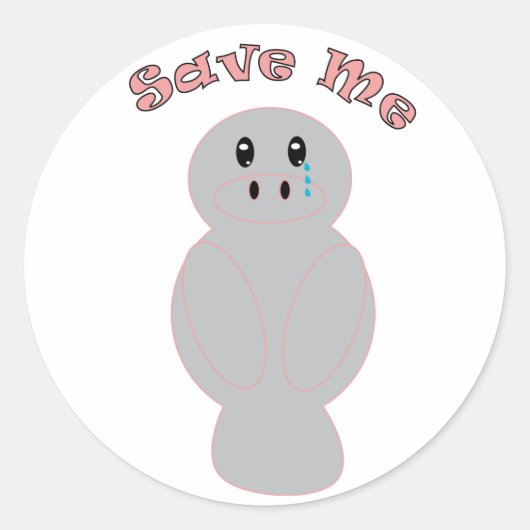 Rett Me Manatee Sticker (Vorderseite)