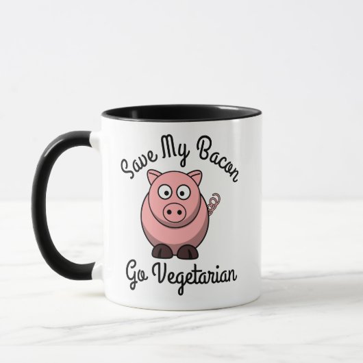 Rett mein Bacon Go Vegetarier Tasse (Links)