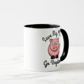 Rett mein Bacon Go Vegetarier Tasse (VorderseiteRechts)