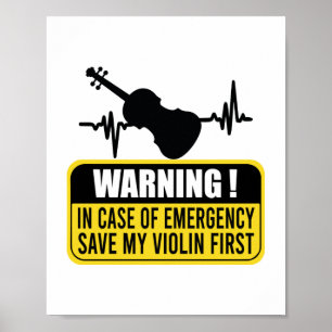 Rett Mein Violin First - Funny Violinist Geschenk  Poster