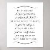 Rett mir einen Sitzplatz Eleganter Abschluss Geden Poster (Vorne)