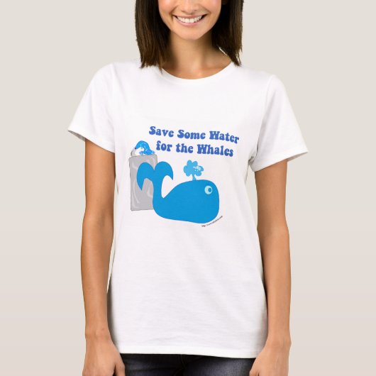 Rett mir etwas Wasser-Funny-Whale-Cartoon T-Shirt (Vorderseite)