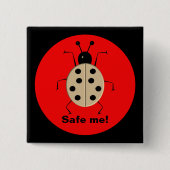 Rett mir! Niedliche, farbenfrohe Ladybugs, persona Button (Vorderseite)