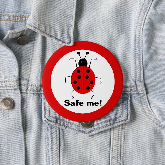 Rett mir! Niedliche, farbenfrohe Ladybugs, persona Button (Beispiel)
