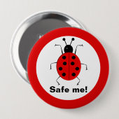 Rett mir! Niedliche, farbenfrohe Ladybugs, persona Button (Vorne & Hinten)
