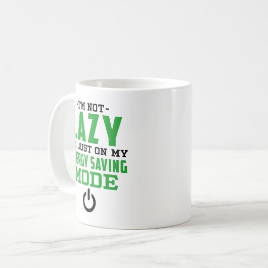 Rett-Mode-Gag mit Sonnenenergie Kaffeetasse (Vorderseite Links)