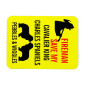 Rett My Two Cavalier King Charles Spaniel Hunde Magnet (Horizontal)