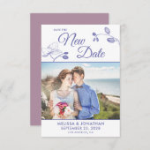 Rett Neudatum Hochzeitsaufschub Foto lila (Vorne/Hinten)