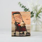 Rett Off-Leash Hund Walking Kongressabgeordnete Pe Postkarte (Stehend Vorderseite)