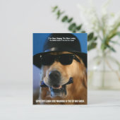 Rett Off-Leash Hund Walking Senator Feinstein Postkarte (Stehend Vorderseite)