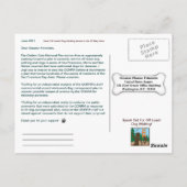 Rett Off-Leash Hund Walking Senator Feinstein Postkarte (Rückseite)