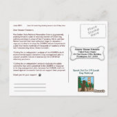 Rett Off-Leash Hund Walking Senator Feinstein Postkarte (Rückseite)