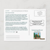 Rett Off-Leash Hund Walking Senator Feinstein Postkarte (Rückseite)