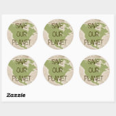 Rett Our Planet — USA Aufkleber (Blatt)
